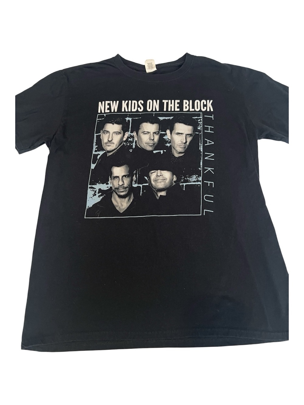 NKOTB Gildan mens Size Large short sleeve “Thankful” tee Like New